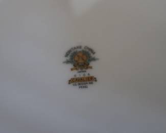 name  on  back  of  Noritake  china  set