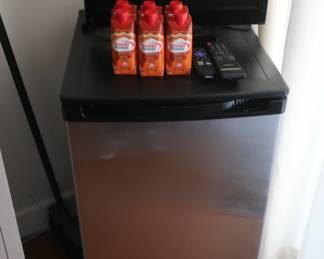 mini  fridge  and  T  V