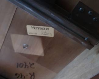 paper  label  on  bottom  of  table