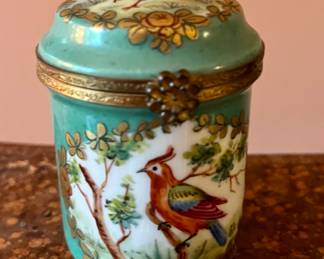 RARE : Goudeville Limoges France Porcelain Jar