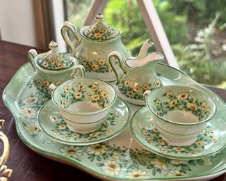 Child’s rare fine bone porcelain tea set
