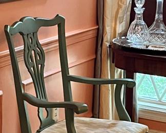 These green Chippendale chairs!