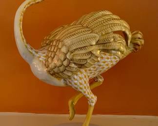 Large Herend Ostrich retired color $1500
