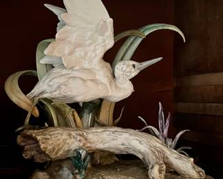 Vintage Cybis #244 Blue Heron Porcelain Art Culpture