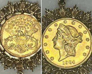 Fabulous old 1904 $20 gold piece 