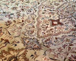 10x14 Tabriz Tabatabai RARE COLORS OF BLUE &  MINT GREEN 