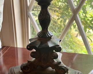 Antique candlestick lamps