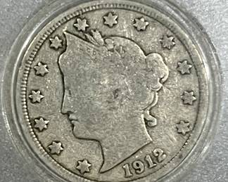 1912-D LIBERTY NICKEL - FROM AN OLD COLLECTION