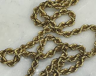 Huge 36” 1980s rope chain 