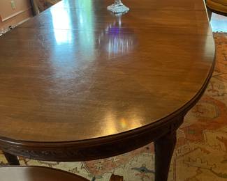 Uniquely narrow antique Italian dining table that seats 10 comfortably 