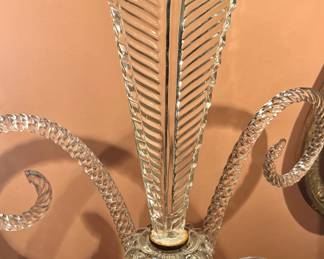 Prince of Wales Plume carved glass 