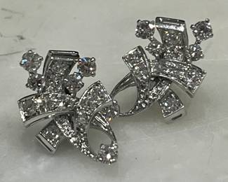 Superb!!!  These diamonds are incredible.  Platinum earrings circa 1940!