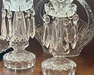 1960s cut crystal Lusters by Waterford 