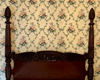 FOUR POSTER RARE BED!!!  Early 1800s hand made mahogany “marriage bed.”