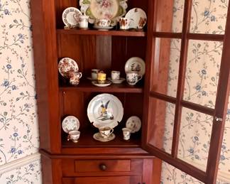 American red oak corner cabinet circa 1890