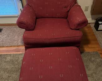 Chair with ottoman