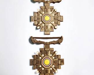 (2) Japanese Manchukuo Order of the Pillars of State Medals 6th-8th Class