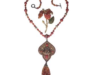 Two Piece Lot of Jose & Maria Barrera Statement Jewelry