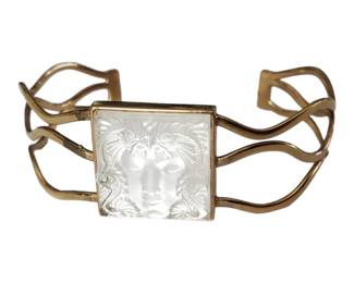 Stunning and RARE Lalique Arethuse or Masque de Femme Bracelet