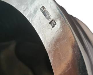 Markings on Chinese Export Sterling Silver Buddha on Carved Wood Stand