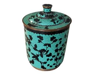 Art Deco Period Chinese Cloisonné Tobacco Humidor