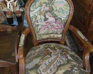 Victorian tapestry chair-$150.00