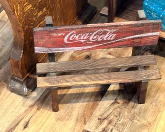 Coca cola doll bench