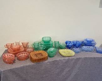 Imperial Depression Glass Beaded Block