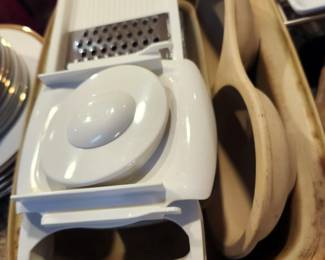 Pampered Chef Mandolin and Stoneware