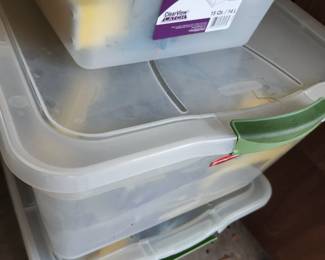 Three totes of Rokenbok