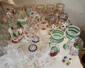 Painted wine glasses
