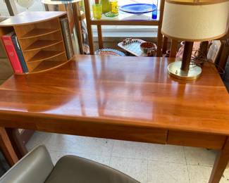 Harden desk with one drawer and organizer $285
MCM lamp $50