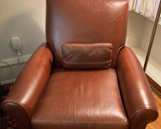 low-profile leather BarcaLounger recliner $285