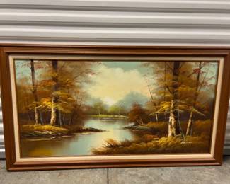 Vintage Original Fall Landscape Painting - Signed Frith