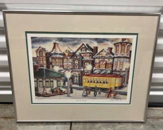 S/N Angela Trotta Thomas 'Tis the season' Lionel Train Print