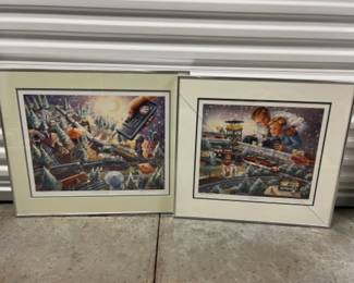 S/N Angela Trotta Thomas Lionel Train Prints - Cracked Glass