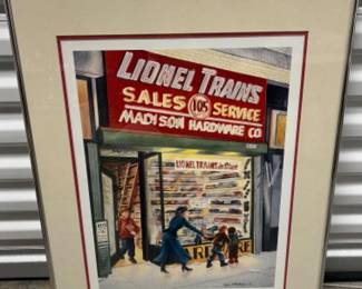 S/N Angela Trotta Thomas 'Madison Hardware' Train Print - 330/750