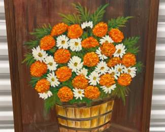 	Mod Retro Daisy & Chrysanthemum Still Life Painting