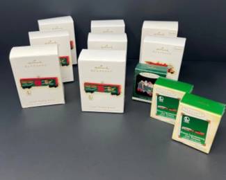 All Aboard! Hallmark Keepsake Lionel Train Ornaments 3 - 11 Boxes