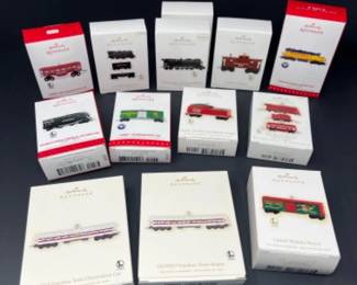 (13) Hallmark Keepsake Lionel Train Ornaments - Standard & Miniature Mix
