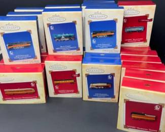 (36) LARGE LOT of Early 2000s Hallmark Lionel Train Ornaments