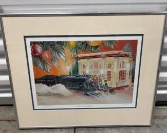 S/N Angela Trotta Thomas 'Home for the Holidays' Lionel Print - 53/850