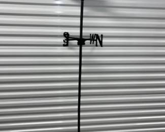 Cast Aluminum Train Locomotive Weathervane w/ Extended Pole Base