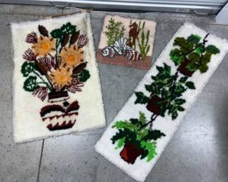 Retro Vintage Latch Hook Decor - Plant & Sea Motif