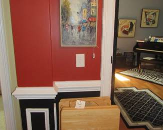 artwork, tv trays, rugs