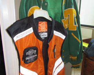macon touchdown club jacket, motorcycle vest