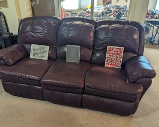 Leather Sofa and Matching Loveseat.