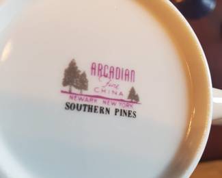 Arcadian,  fine china  , label on dish set
