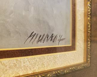 Signature on framed rabbit 