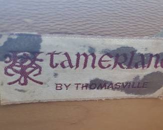 Tamerlane lable on bedroom furniture 